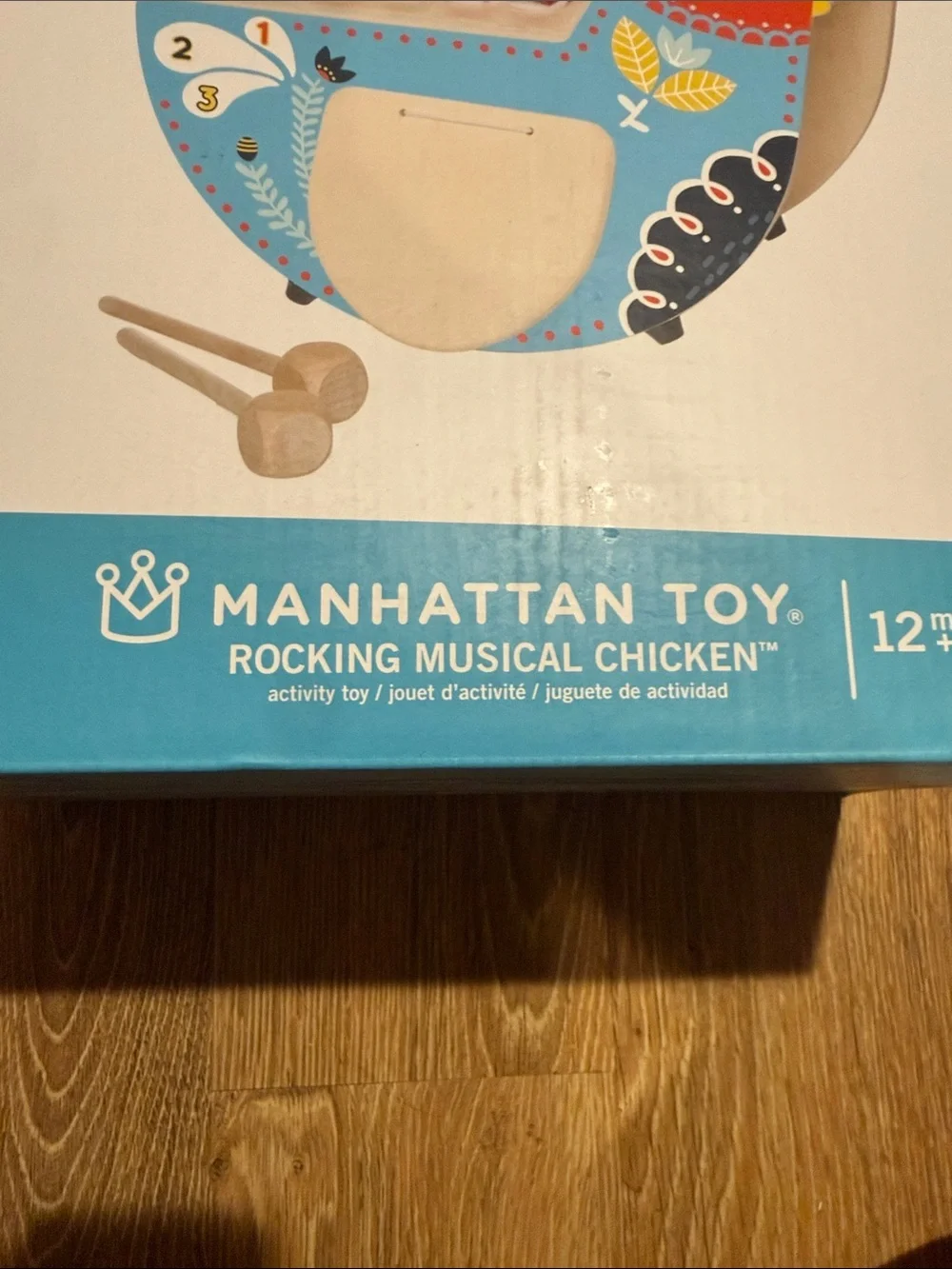 Manhattan Toy Rocking Musical Chicken - Blue & Red